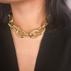 Collier ras de cou bohème, chaîne en maillons cubains dorés, bijoux tendance pour femmes et filles