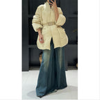 Good-looking Lace-up Cotton-padded Jacket Women's Korean-style Casual All-matching