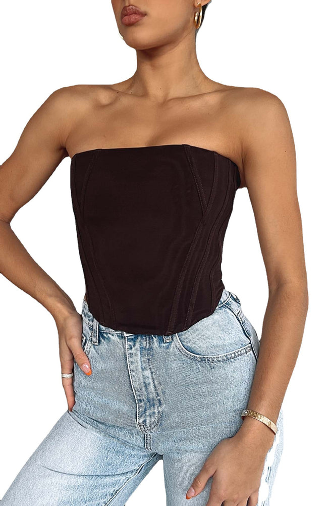Gilet Caraco Court Uni Zippé Cintrée pour Femme Main Image