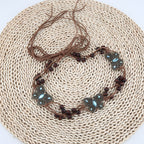 Ceinture tissée à la main de style ethnique rétro pour femme