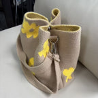 Sac fourre-tout fleuri crocheté à la main pour femmes