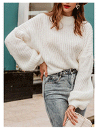 Pull femme polyvalent ample Col rond