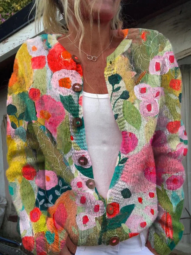 Gilet en maille pour femme avec impression numérique 3D Main Image