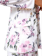 Ensemble tailleur femme deux pièces imprimé, veste tailleur élégante à double boutonnage et jupe moulante florale taille haute, nouvel ensemble tailleur femme, idéal pour le bureau, le shopping et les sorties.