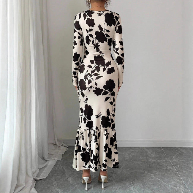 Robe élégante à manches longues pour femme Main Image