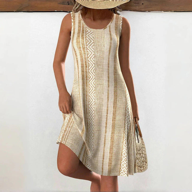 Robe sans manches d'été ample texturée Main Image