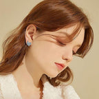 Boucles d'oreilles clous cœur élégantes et raffinées, bijoux de haute qualité pour femmes