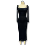 Robe fourreau fendue ajustée pour femmes