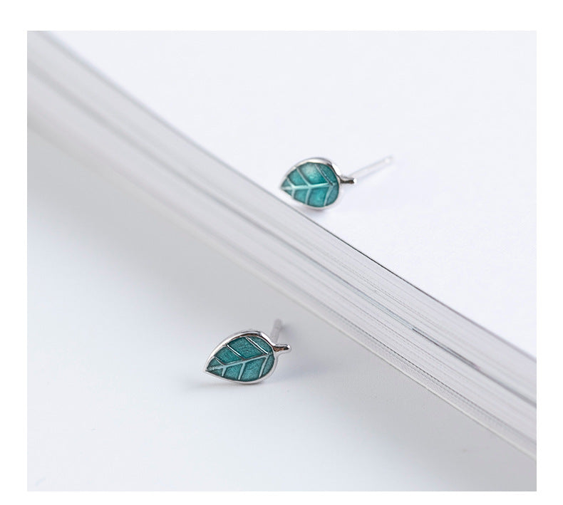 Boucles d'oreilles feuille émaillées Wanying Bijoux pour femmes
