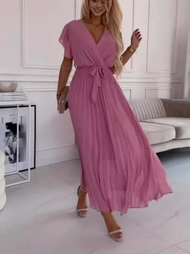 Robe unie pour femme élégante