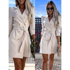 Robe Manteau De Costume Nouvelle Mode Avec Ceinture