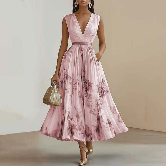 Robe sans manches imprimée tendance pour femme Main Image