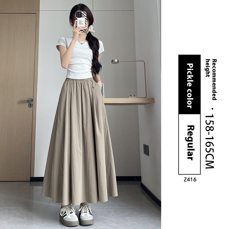 Robe Plissée Amincissante Taille Haute Évasée d'Été
