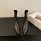 Bottes à talons hauts courts