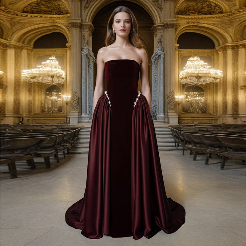 Concevoir une robe longue bustier pour femme