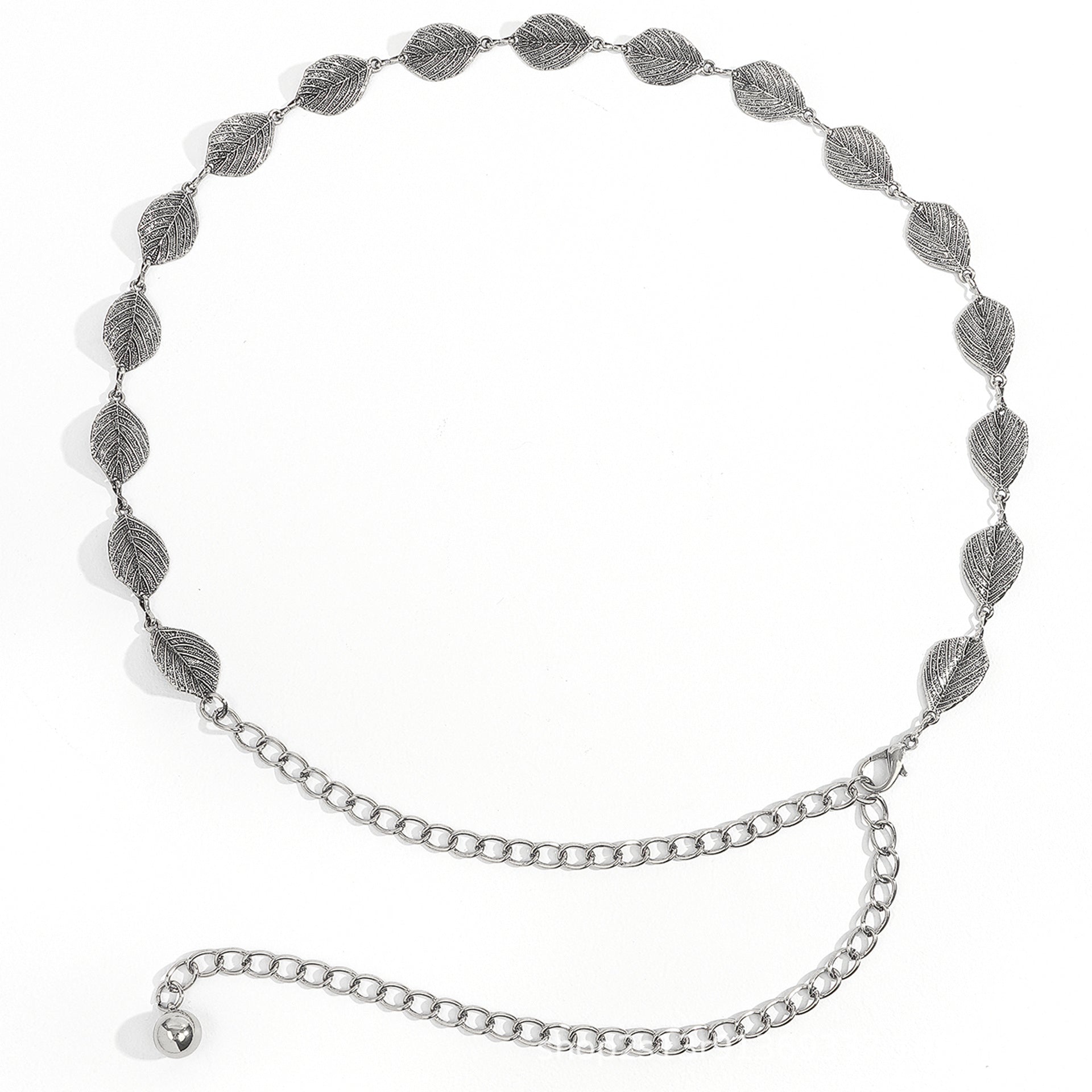 Leaf Style Waist Chain Retro Paired With Denim Skirt And Pants