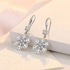 Boucles d'oreilles flocon de neige de tempérament avec strass, boucles d'oreilles de Noël personnalisées à la mode pour femmes, bijoux