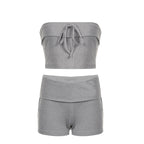 Ensemble deux pièces short et bustier lacé Ins