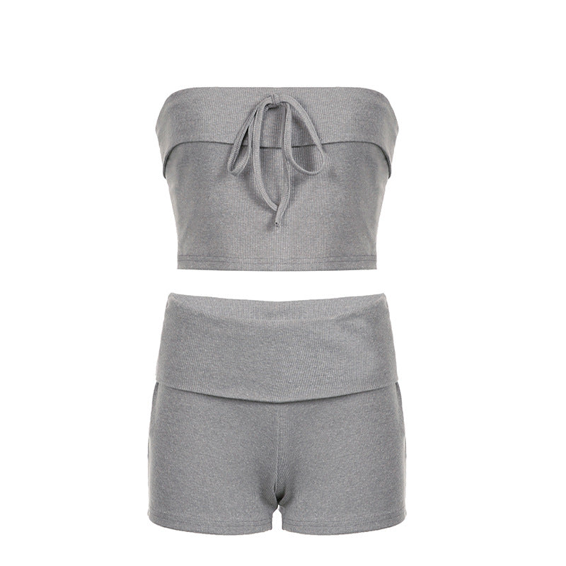 Ensemble deux pièces short et bustier lacé Ins