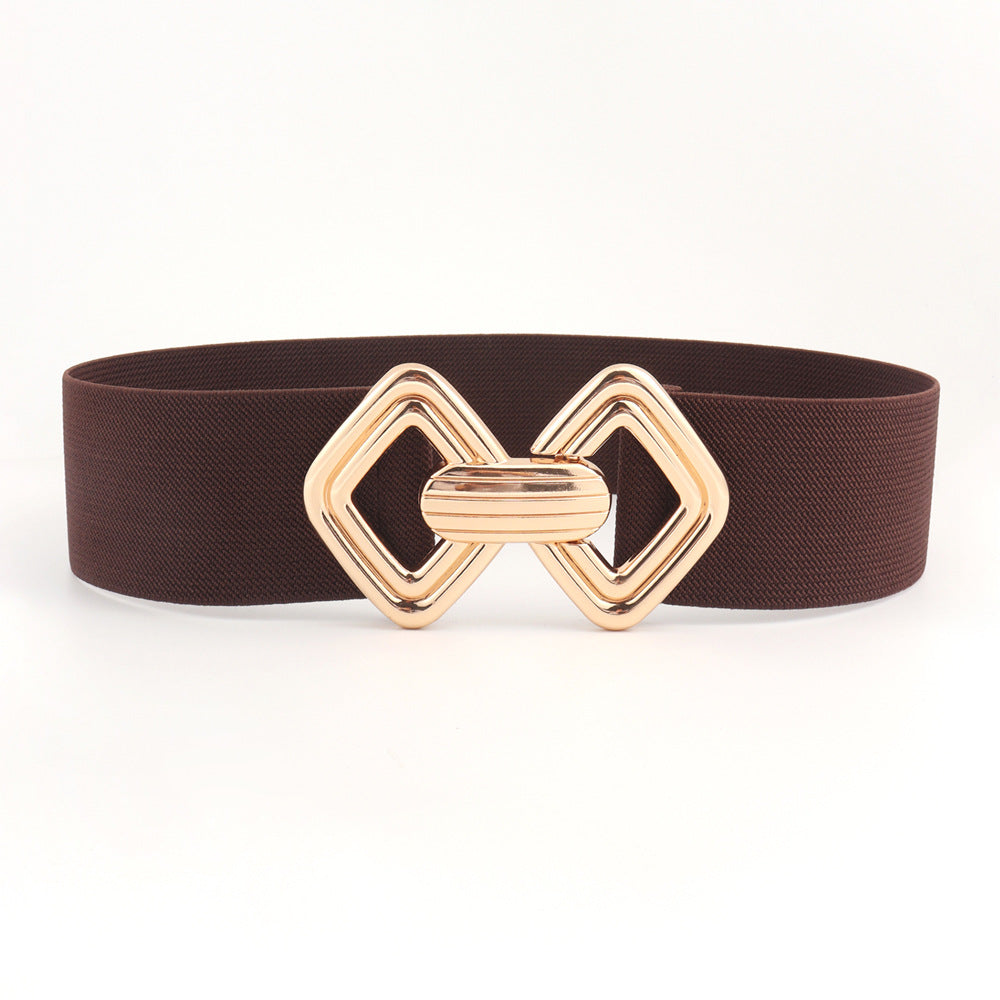 Décoration de joint de taille large pour femme avec ceinture élastique