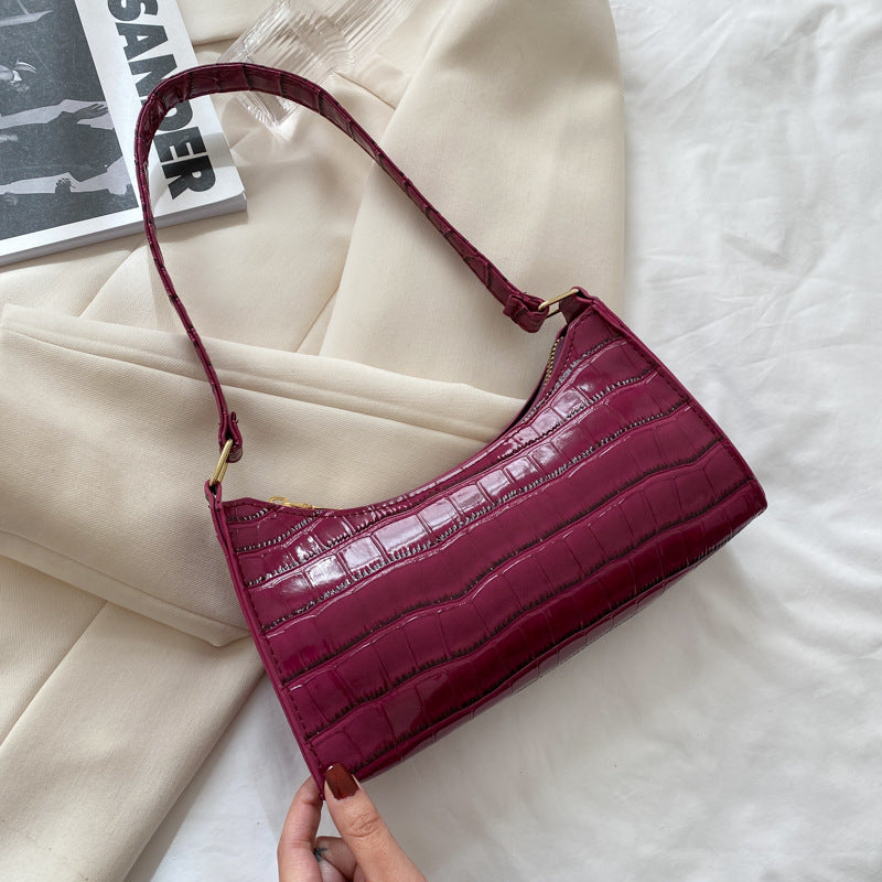 Pattern One Shoulder Handbag Temperament Trend Chain Bag Women