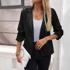 Blazer de mode uni à boutonnage frontal