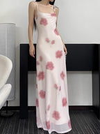 Printed Stretch Mesh Camisole Dress Women