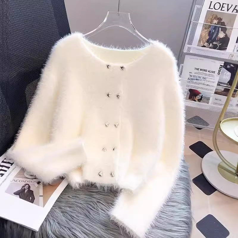 Manteau cardigan tricoté pour femme