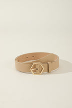 Ceinture décontractée polyvalente en forme d'étoile hexagonale pour femmes