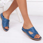 Sandales à plateforme Femme Chaussures de plage extérieures Rétro Roman Été