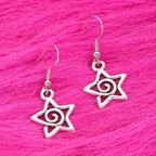 Boucles d'oreilles pendantes vintage gothiques avec nœud papillon et rivet, style punk, pour femmes