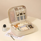Trousse de maquillage portable en tissu Oxford avec séparateurs