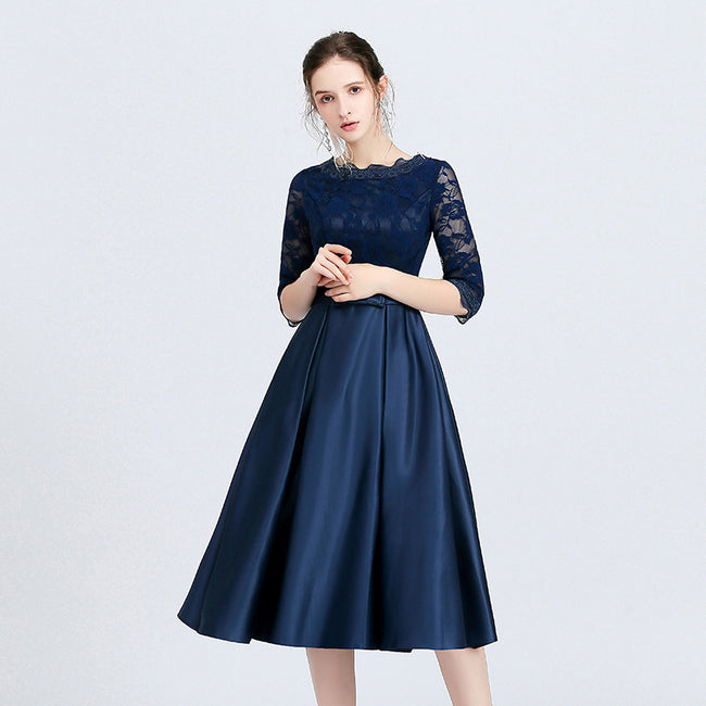 Robe de soirée mi-longue décontractée polyvalente pour femme Hover Image
