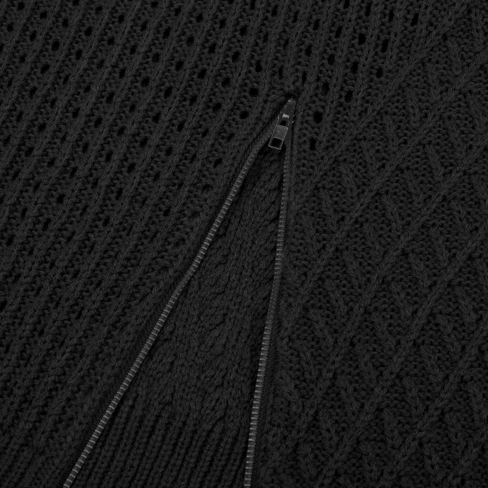 Pull ras du cou à manches longues ajouré en tricot pour femme, coupe ample, hiver