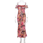 Robe imprimée à taille mi-haute tendance pour femmes