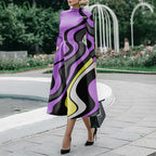 Robe moulante à manches longues pour femme