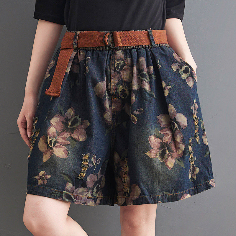 Nouveau Short Large à Jambes Évasées Minces pour Femme de Fat Sister