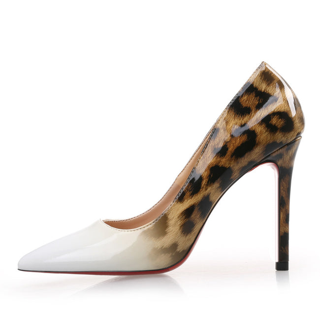 New Leopard Pointed High Heels For Women Main Image