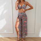 Maillot de bain bikini trois pièces pour femme