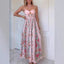 Robe de vacances imprimée à bretelles pour femme