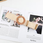 Ceinture en paille tressée en coton et lin pour femme