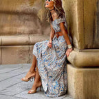 Robe sans manches à épaules dénudées style européen et américain