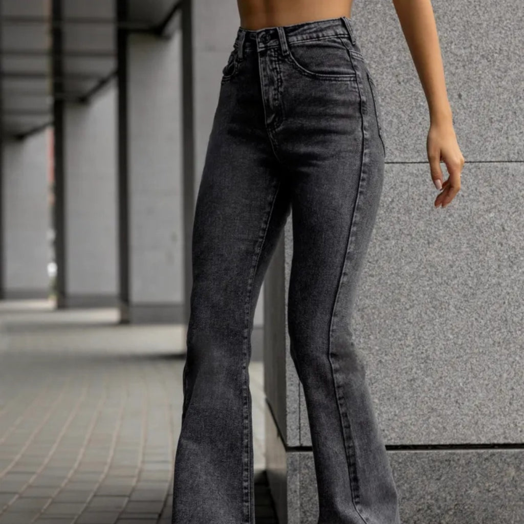 Jeans évasés décontractés et polyvalents pour femme