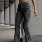 Jeans évasés décontractés et polyvalents pour femme