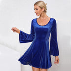 Robe en velours personnalisée pour femme