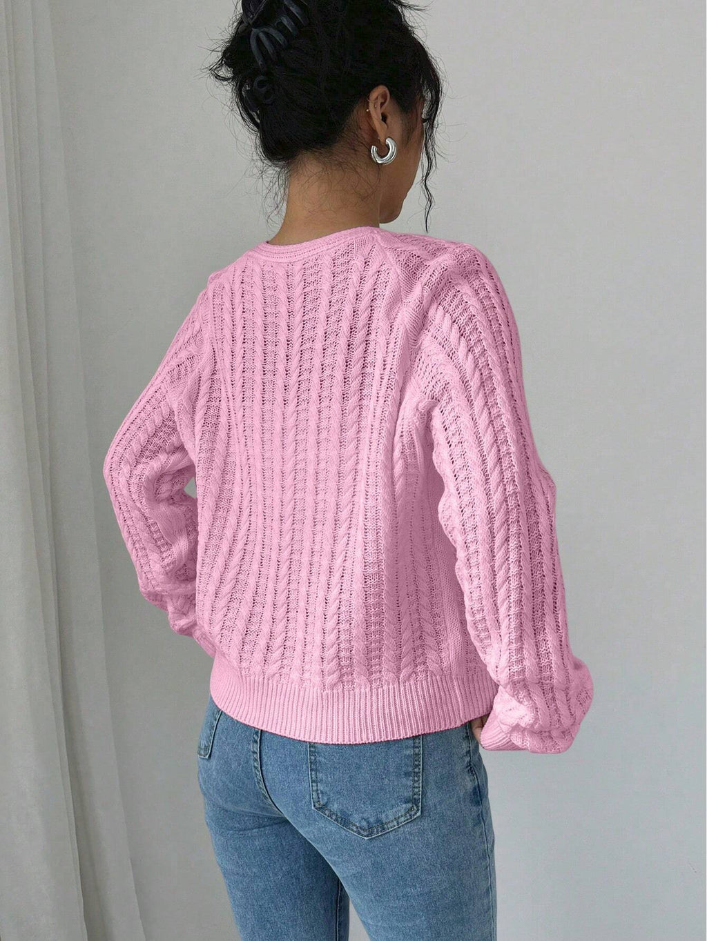 Pull en maille à manches longues pour femme