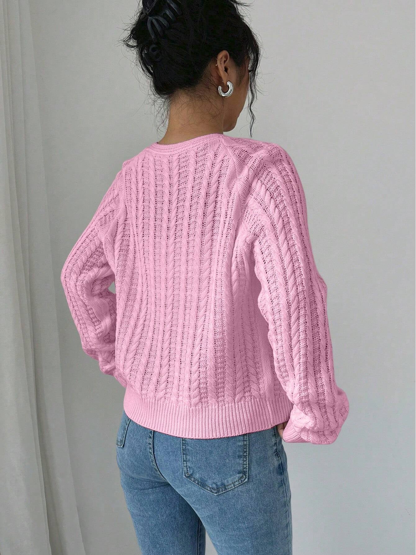 Pull en maille à manches longues pour femme