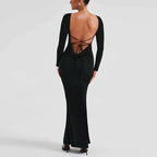 Robe élégante femme à lacets croisés