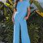 Ensemble deux pièces femme couleur unie manches courtes tricot ample décontracté