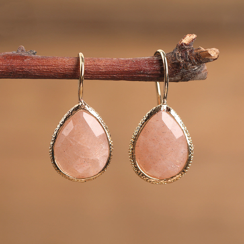 Boucles d'oreilles pendantes améthyste pour femmes